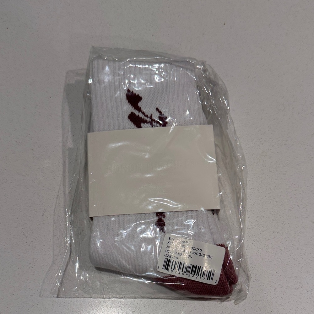 Kids White and Red Socks